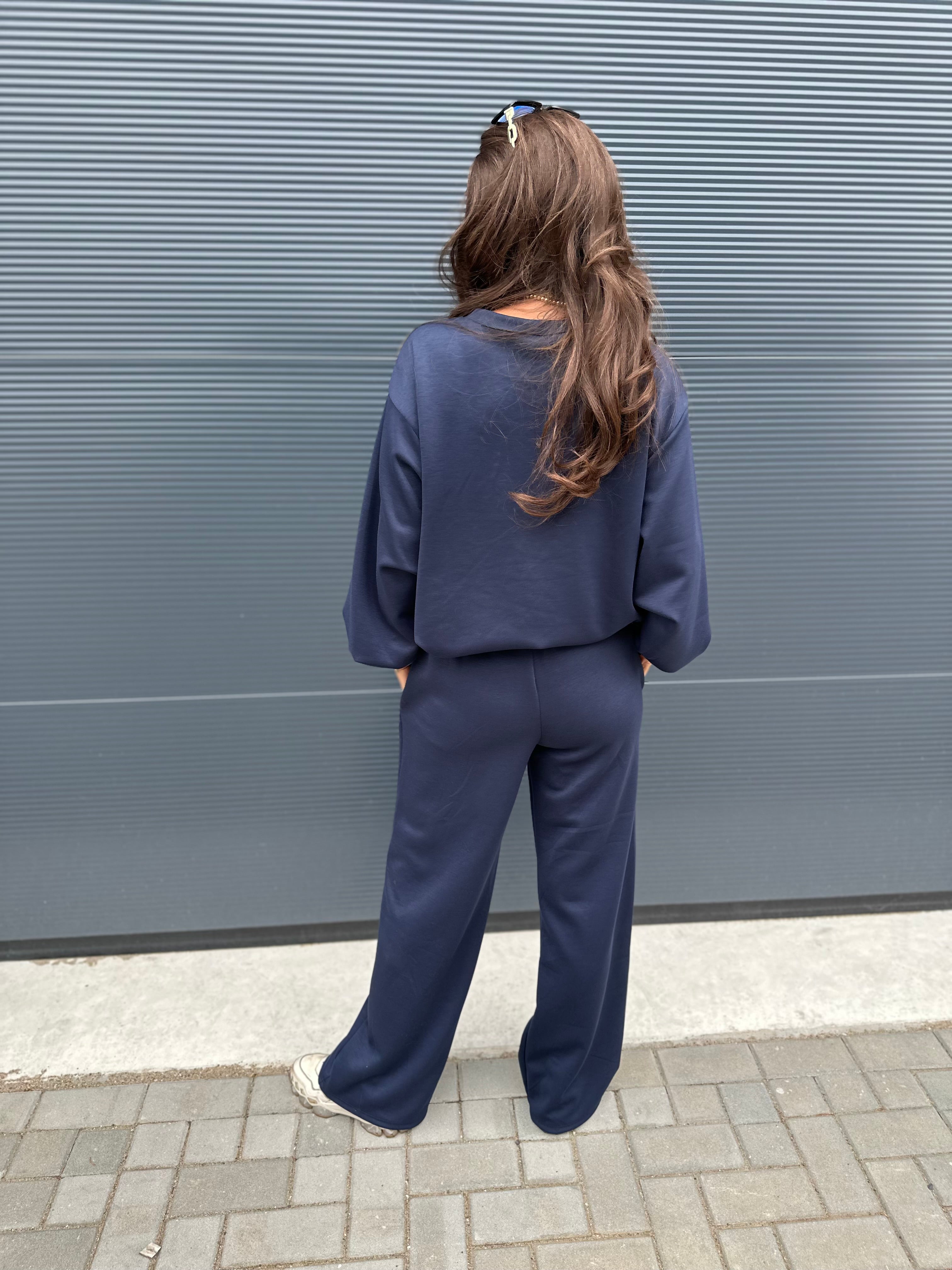 2 delig joggingset "ballon top" navy
