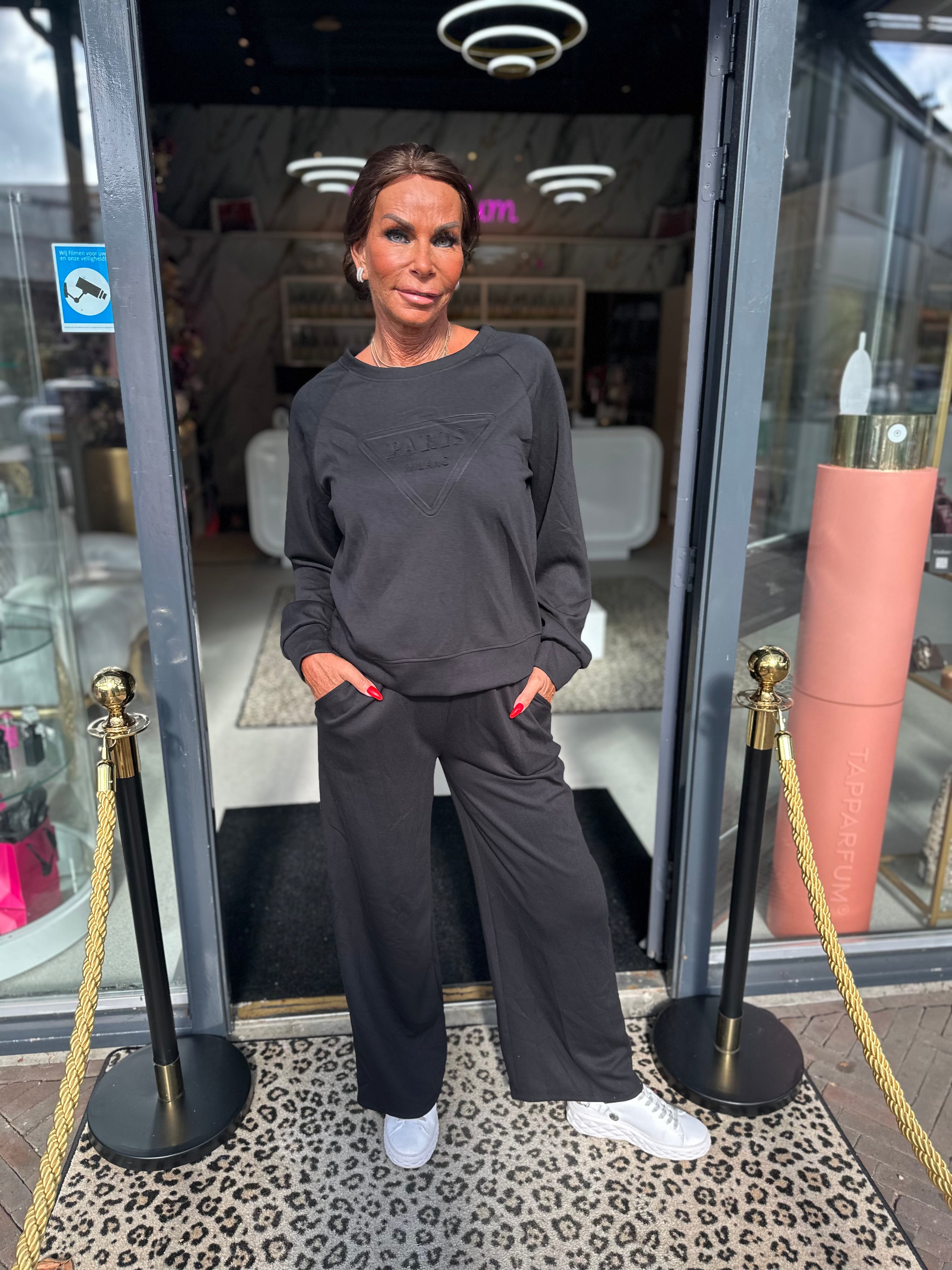2 delig comfyset Milano zwart