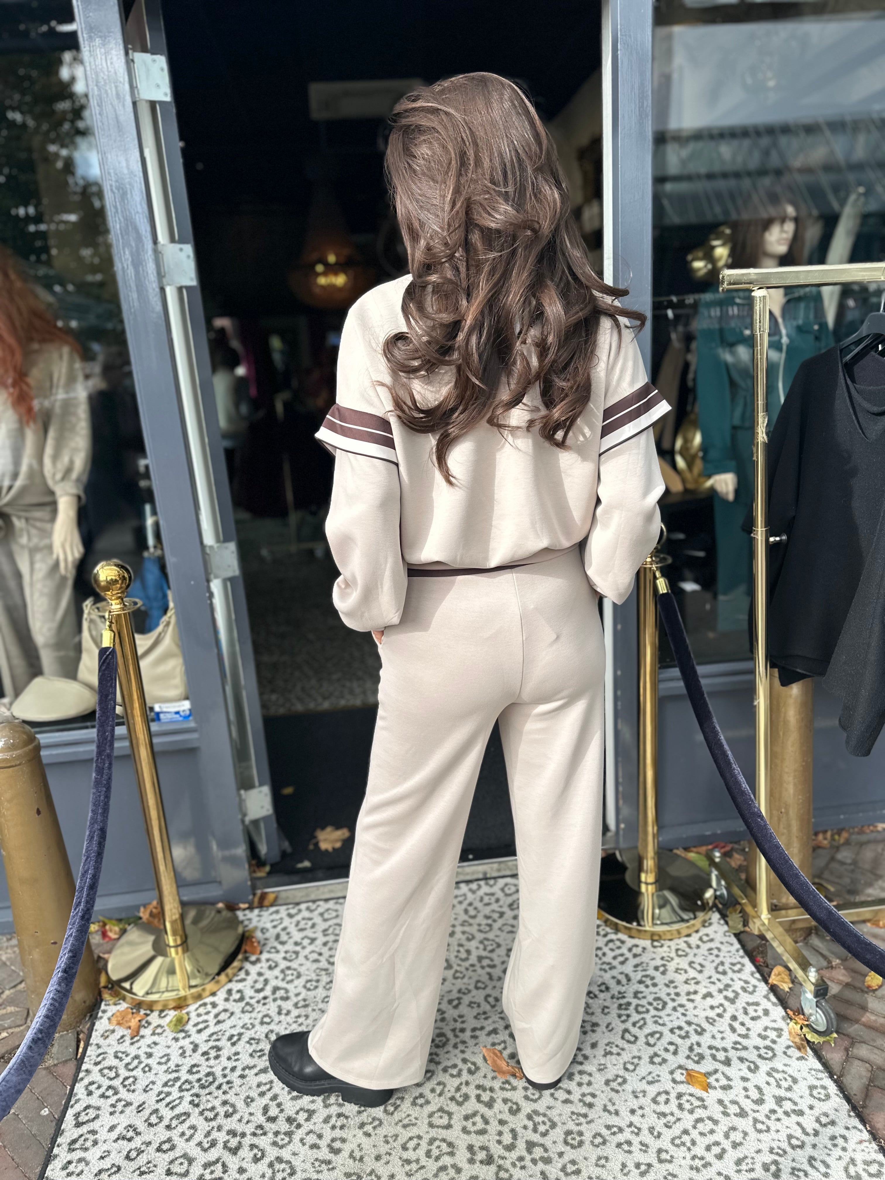 2 delig set "Sharon" beige let op! T/m 1.70 cm