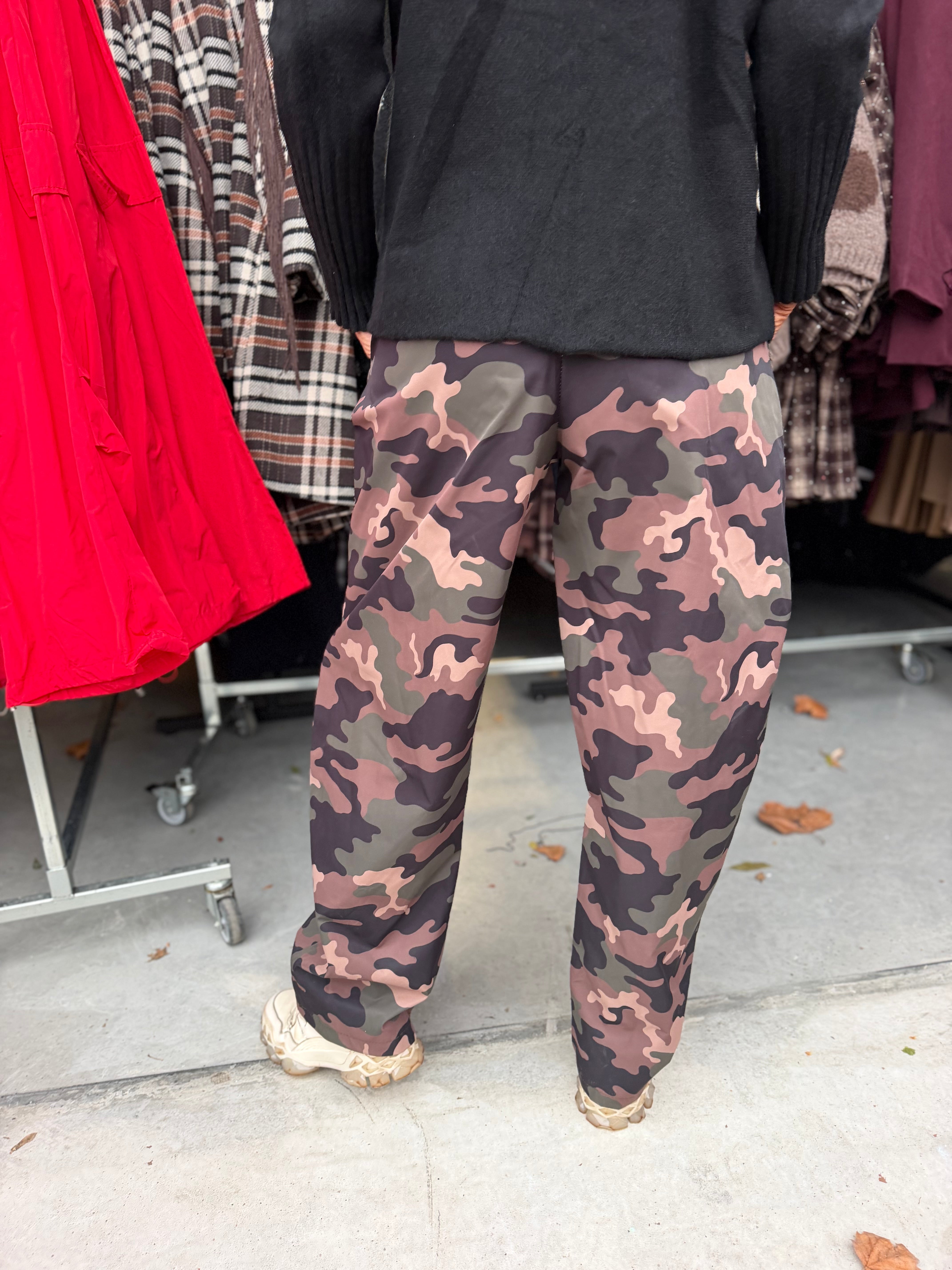 Camo pants groen/choco/beige