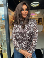 Blouse "Mandy" donkerbruin