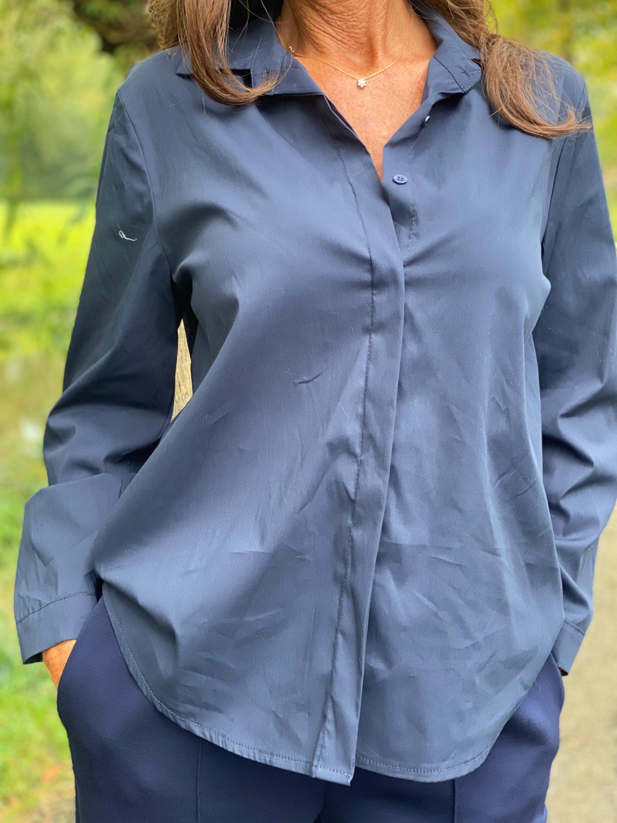 Blouse basic "Donkerblauw"