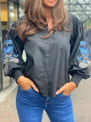 Blouse "Luzabelle" Zwart