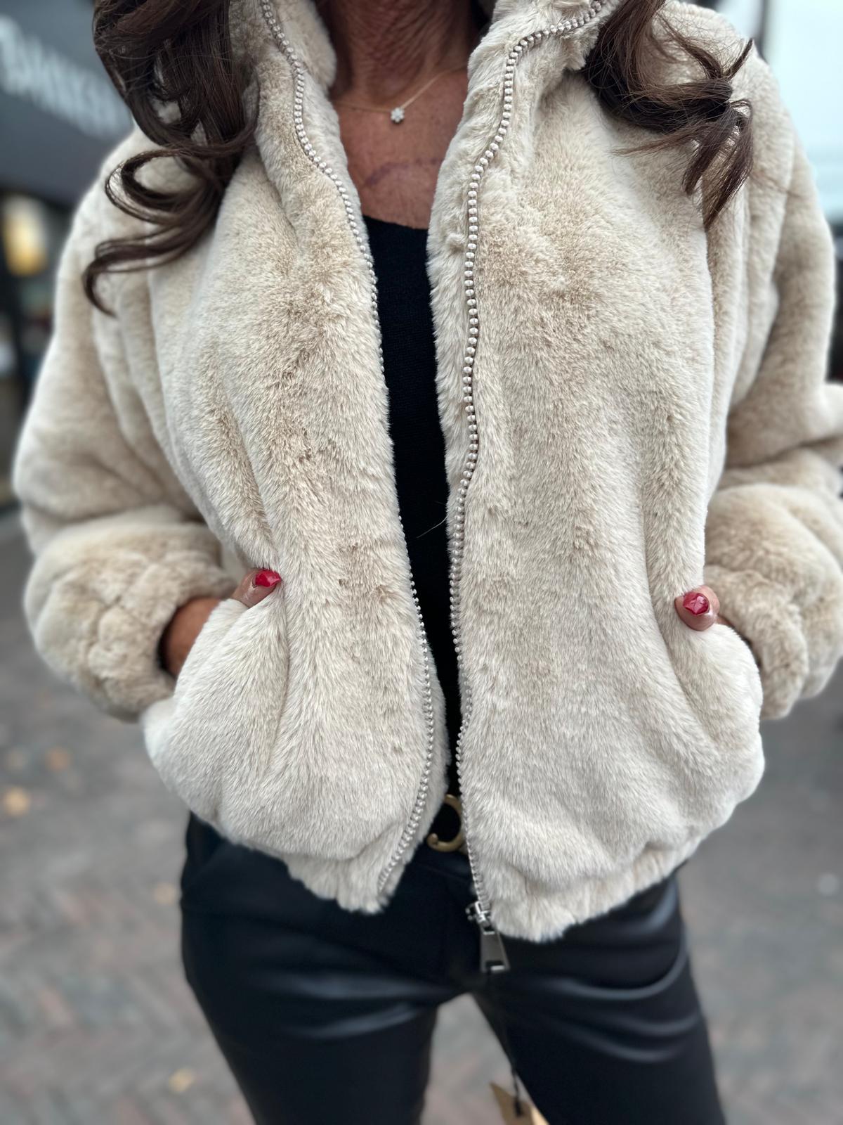 Bomber "Fake-Fur" Beige