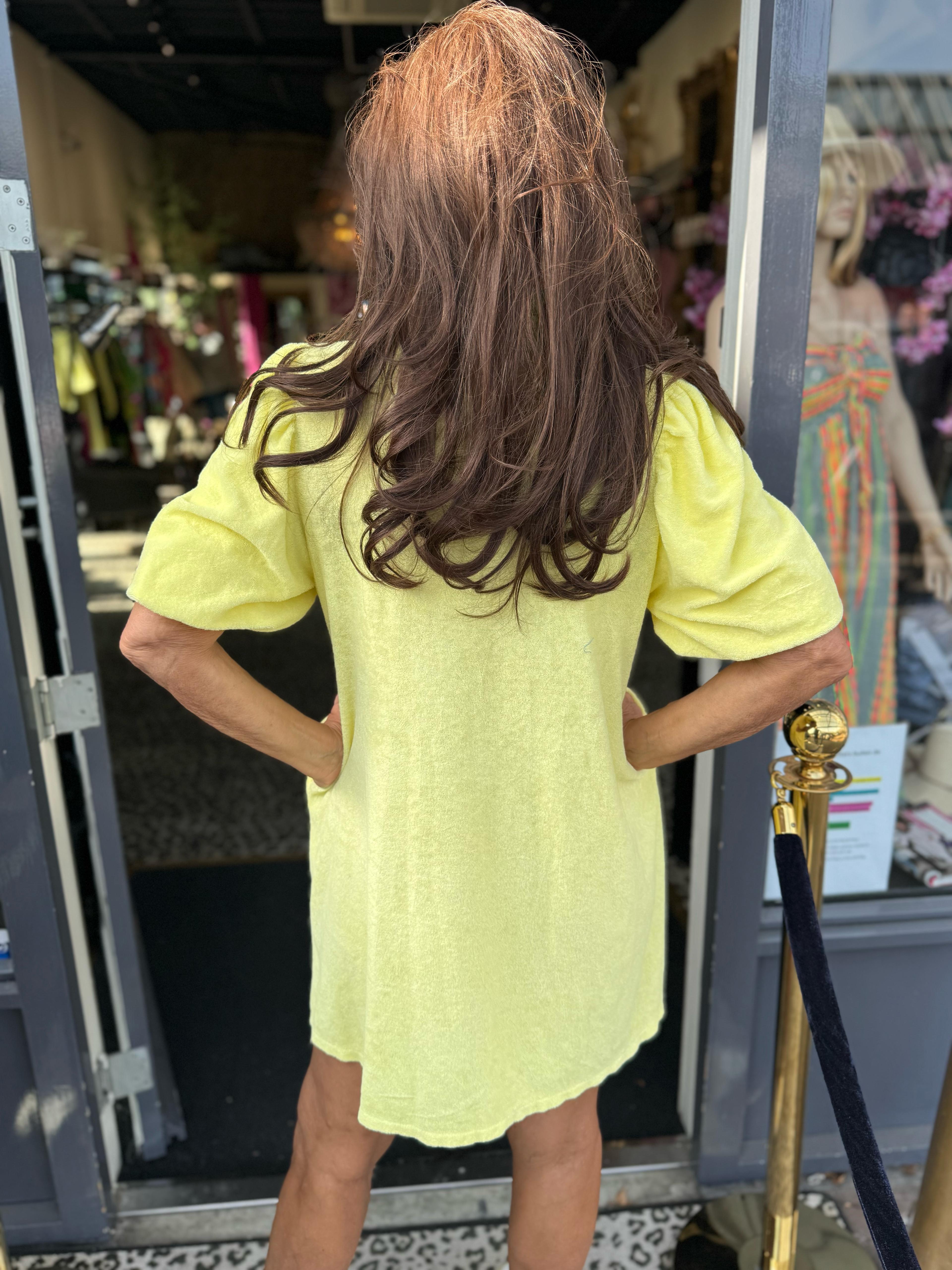 Badstof dress "Yellow".