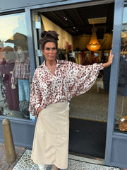 PU Rok "Flier" beige