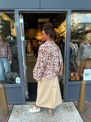 PU Rok "Flier" beige