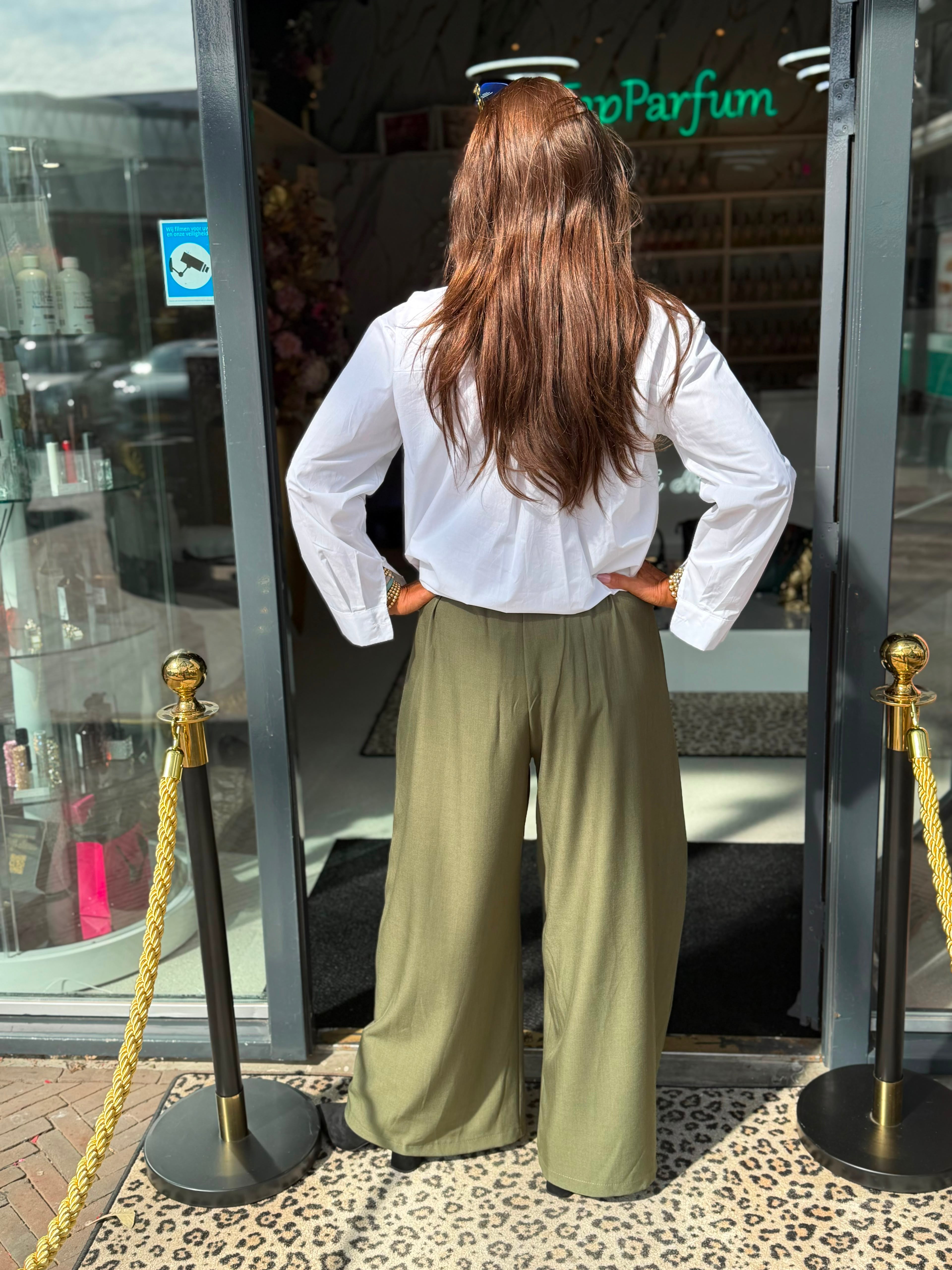 Wijde broek "Mies" groen