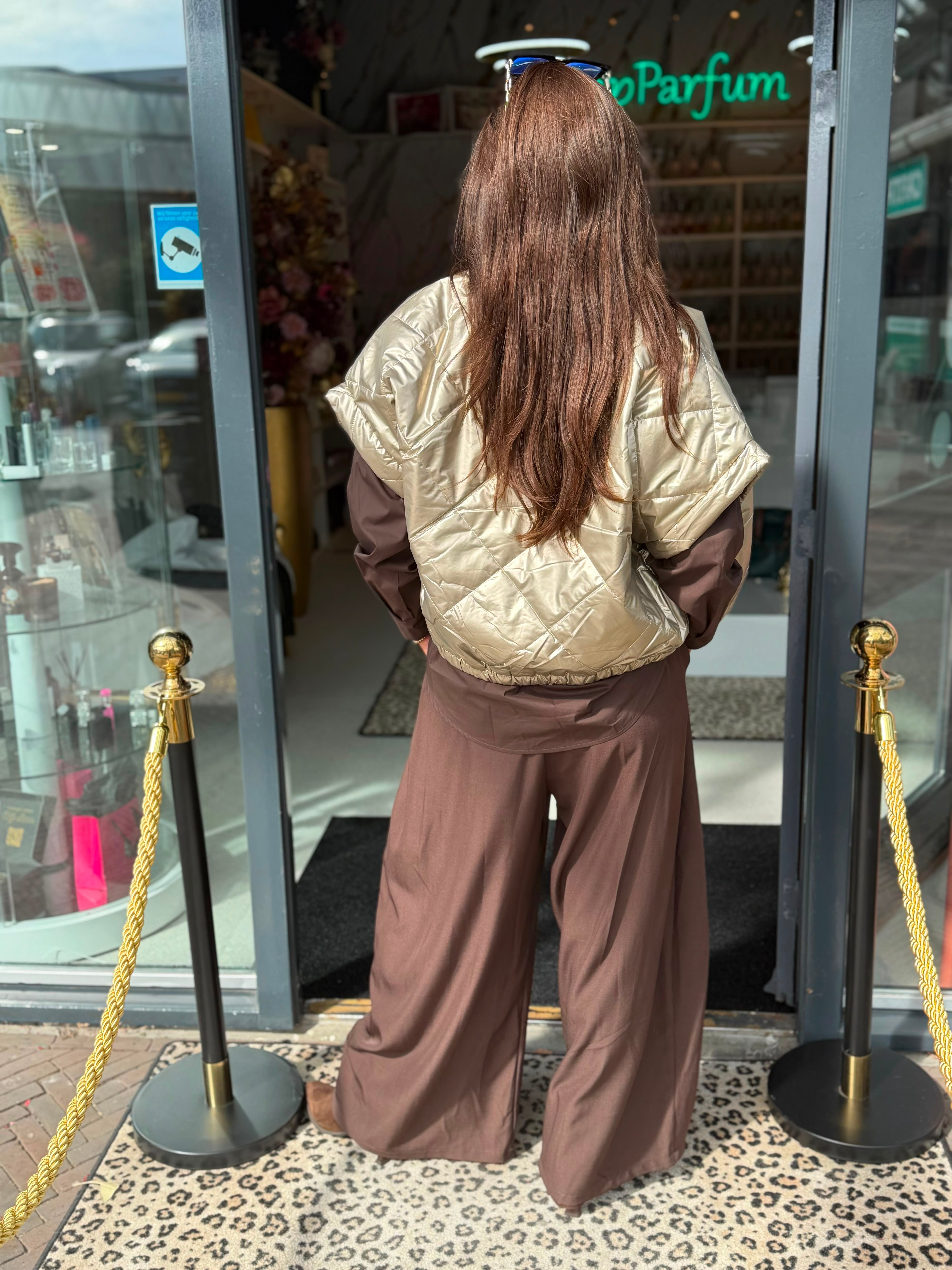 Wijde broek "Mies" bruin