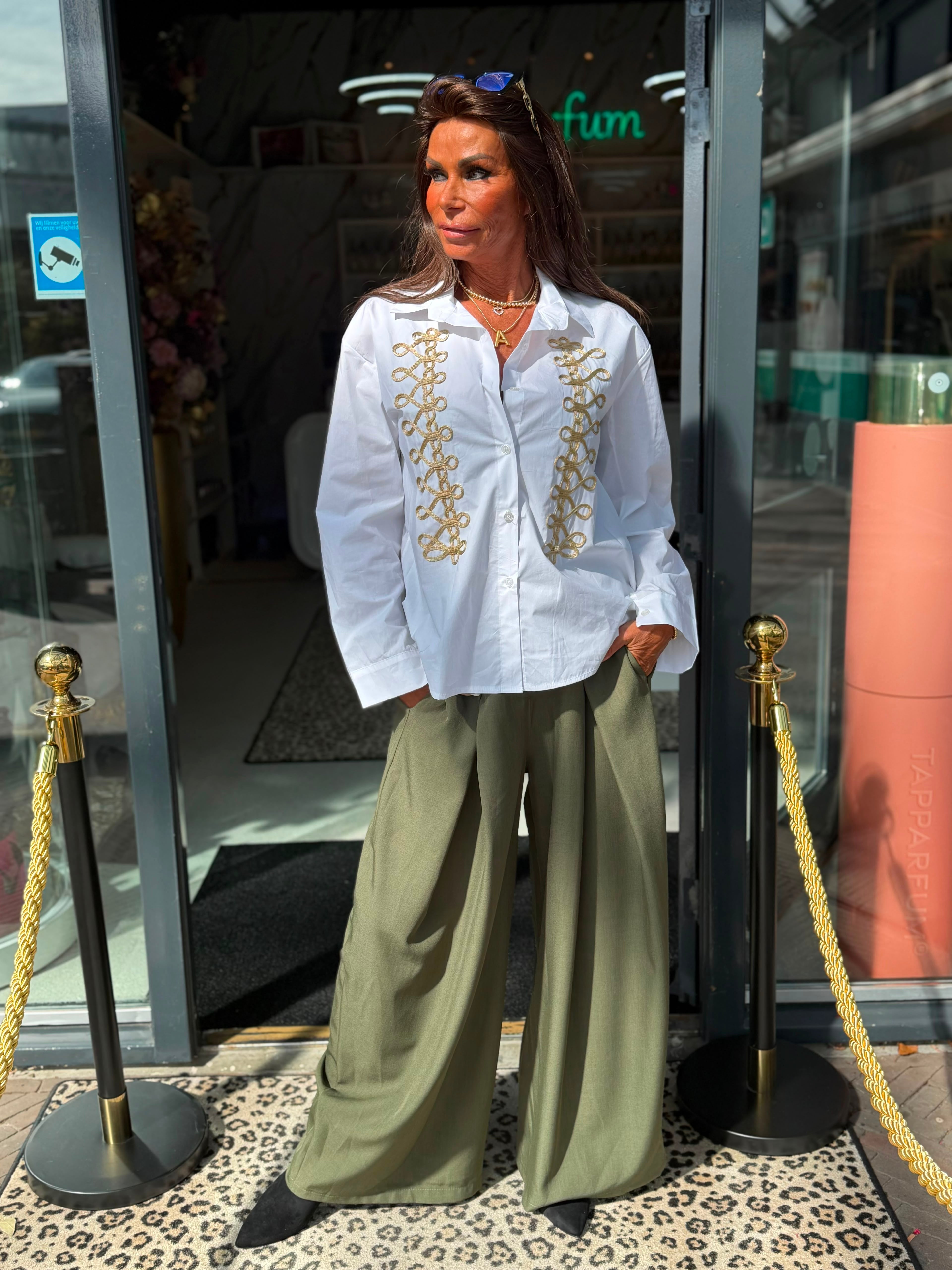 Wijde broek "Mies" groen