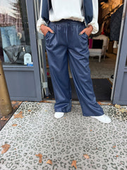 Broek stretch "comfy" blauw