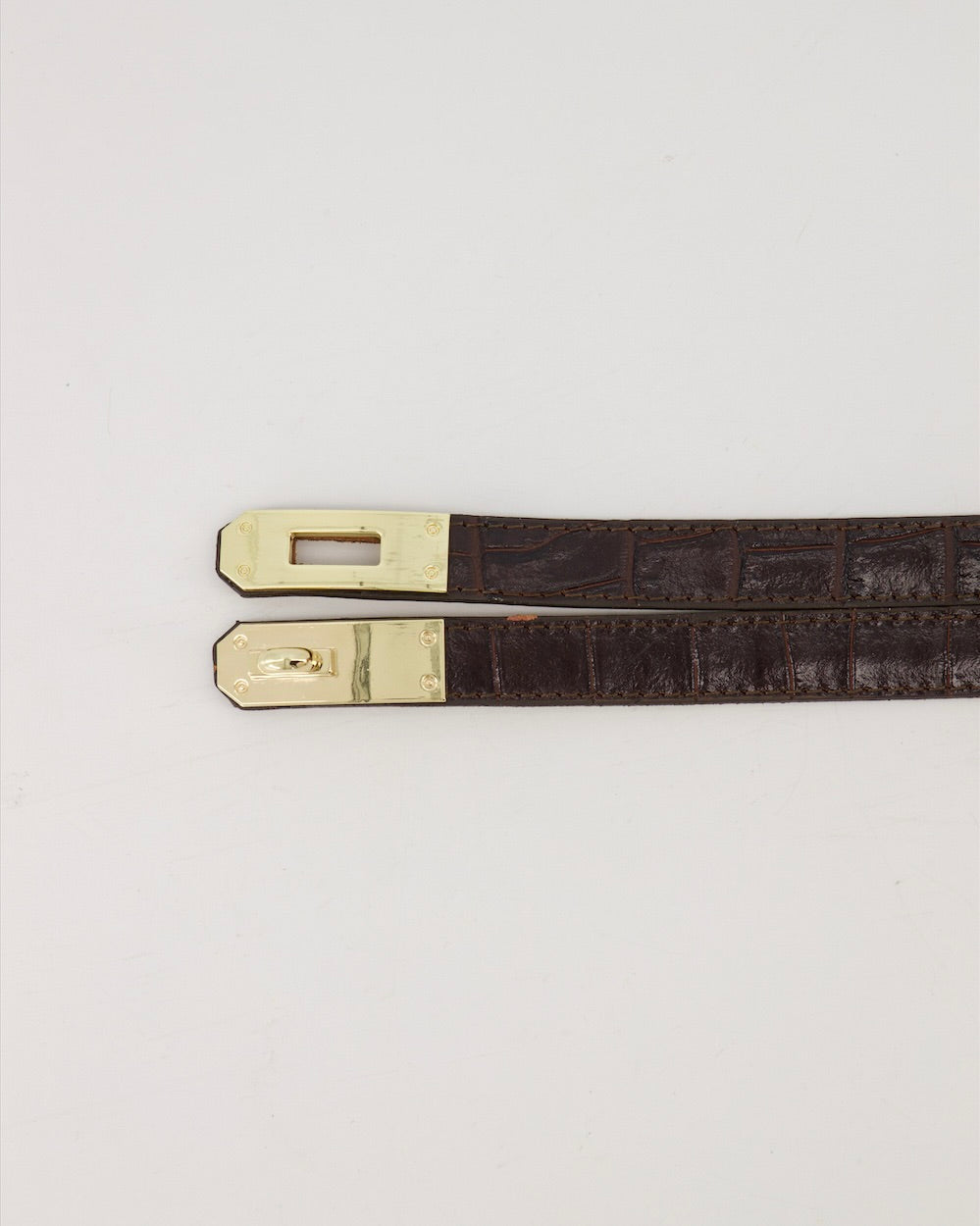 Garcia riem "croco bruin" verstelbaar