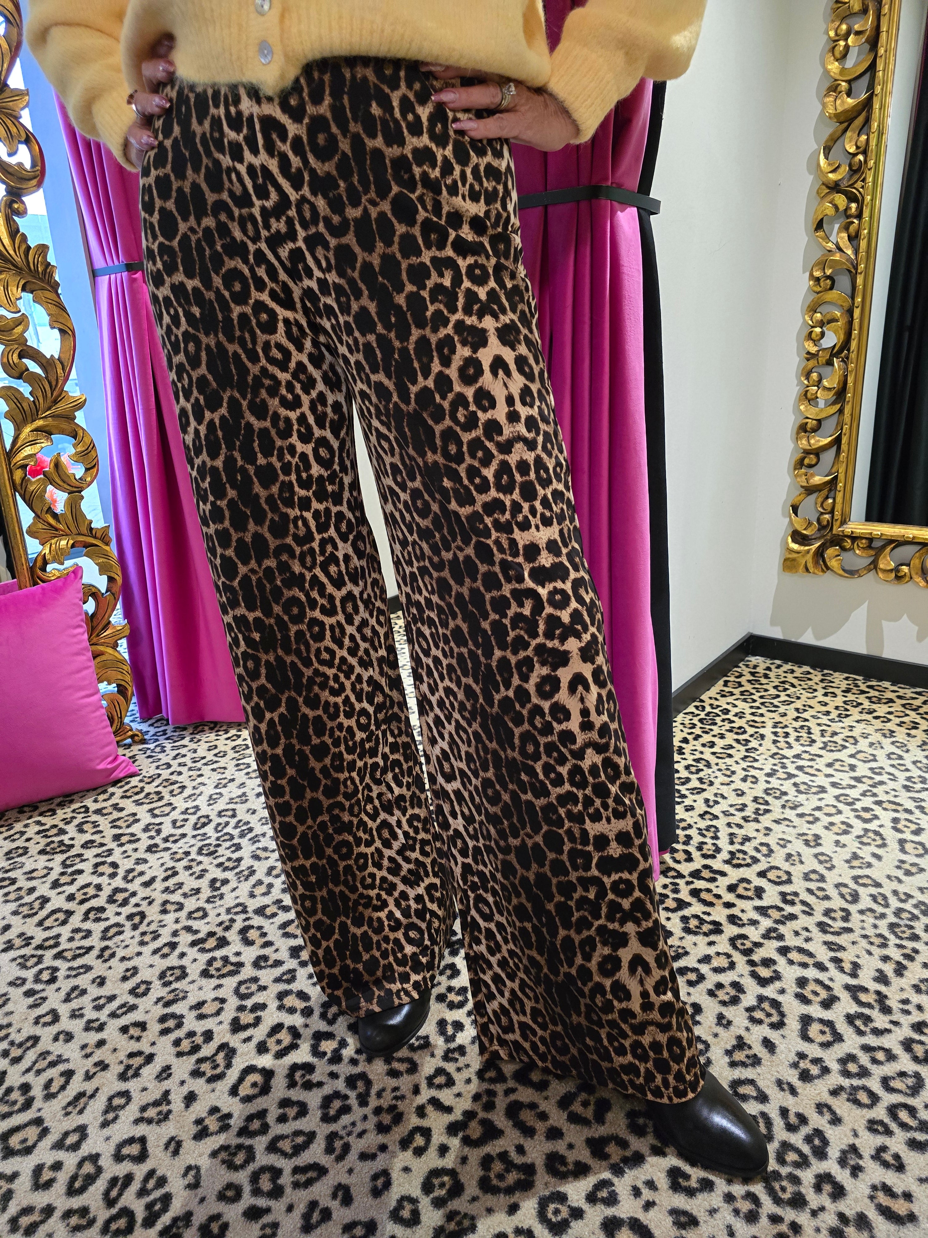 Travel broek "leopard"