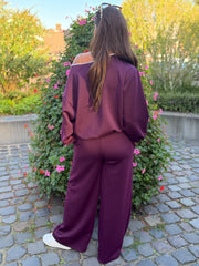 2 delig comfyset offshoulder aubergine
