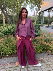 Wijde broek "Mies" bordeaux