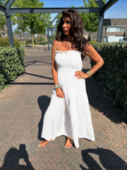 Strapless hydrofiele jurk "Party" wit