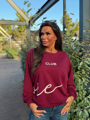 Trui "Amore" Bordeaux / Beige