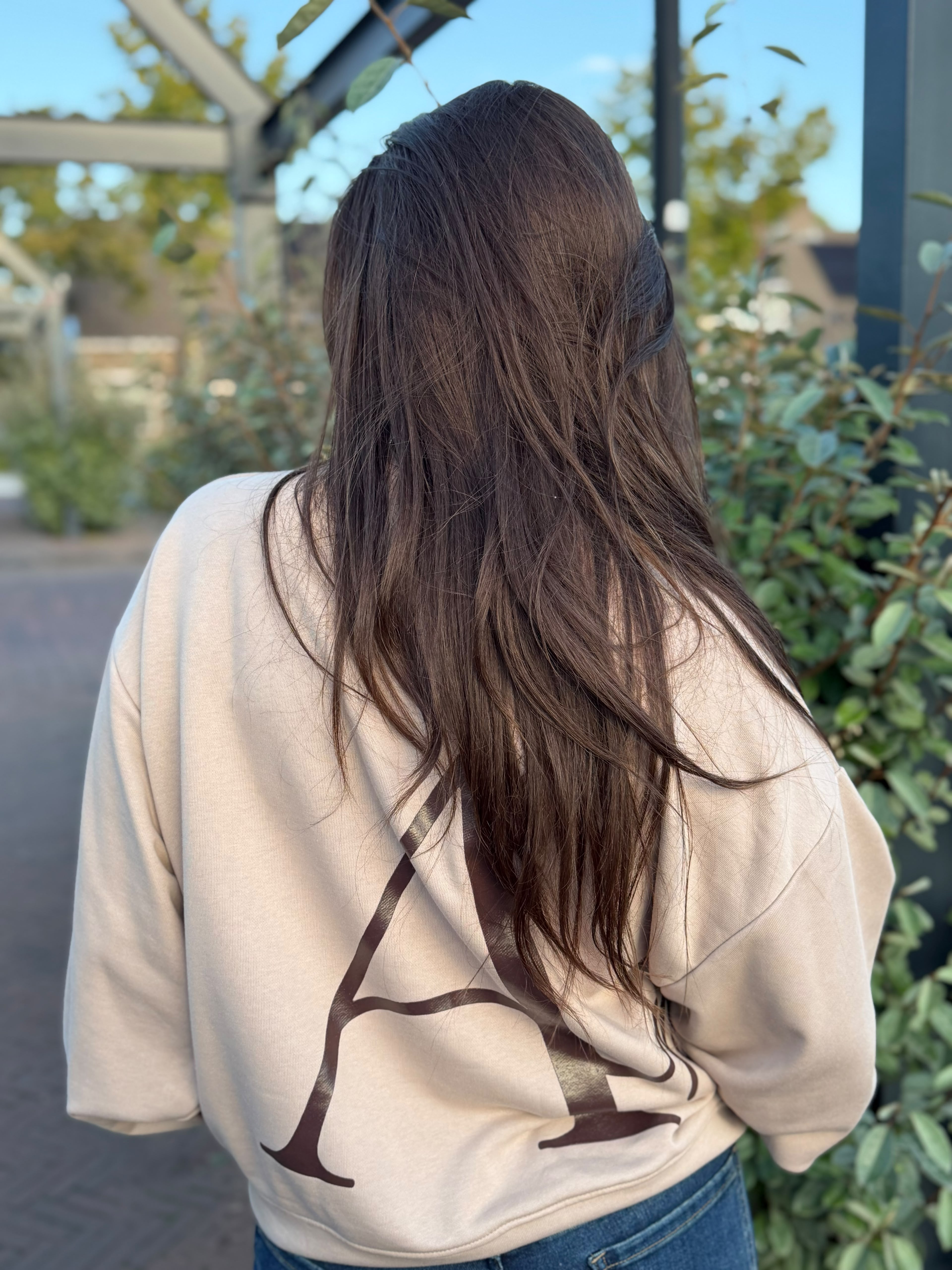 Trui "Amore" Beige / Donkerbruin