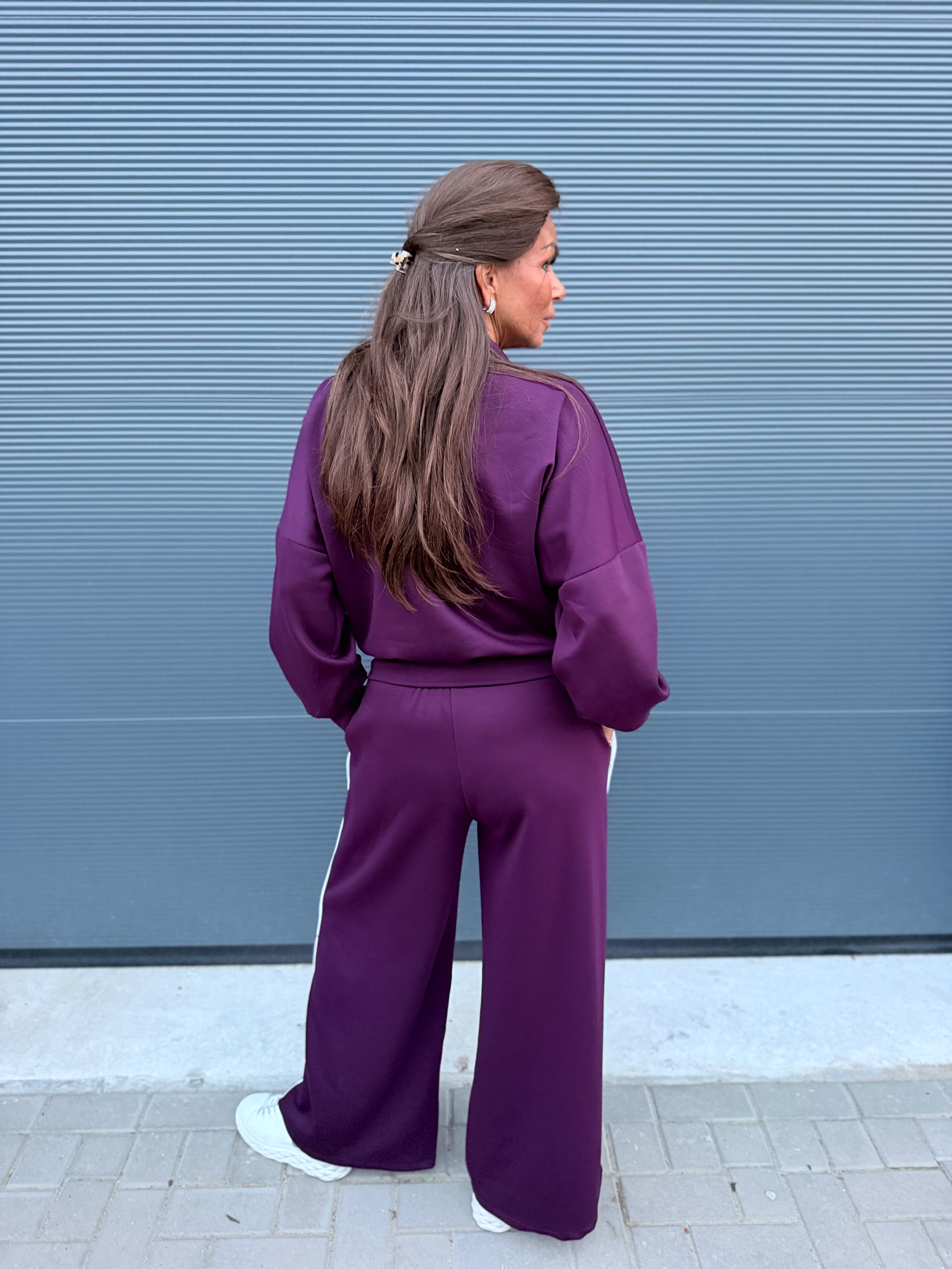 2 delig comfyset Shimmer aubergine