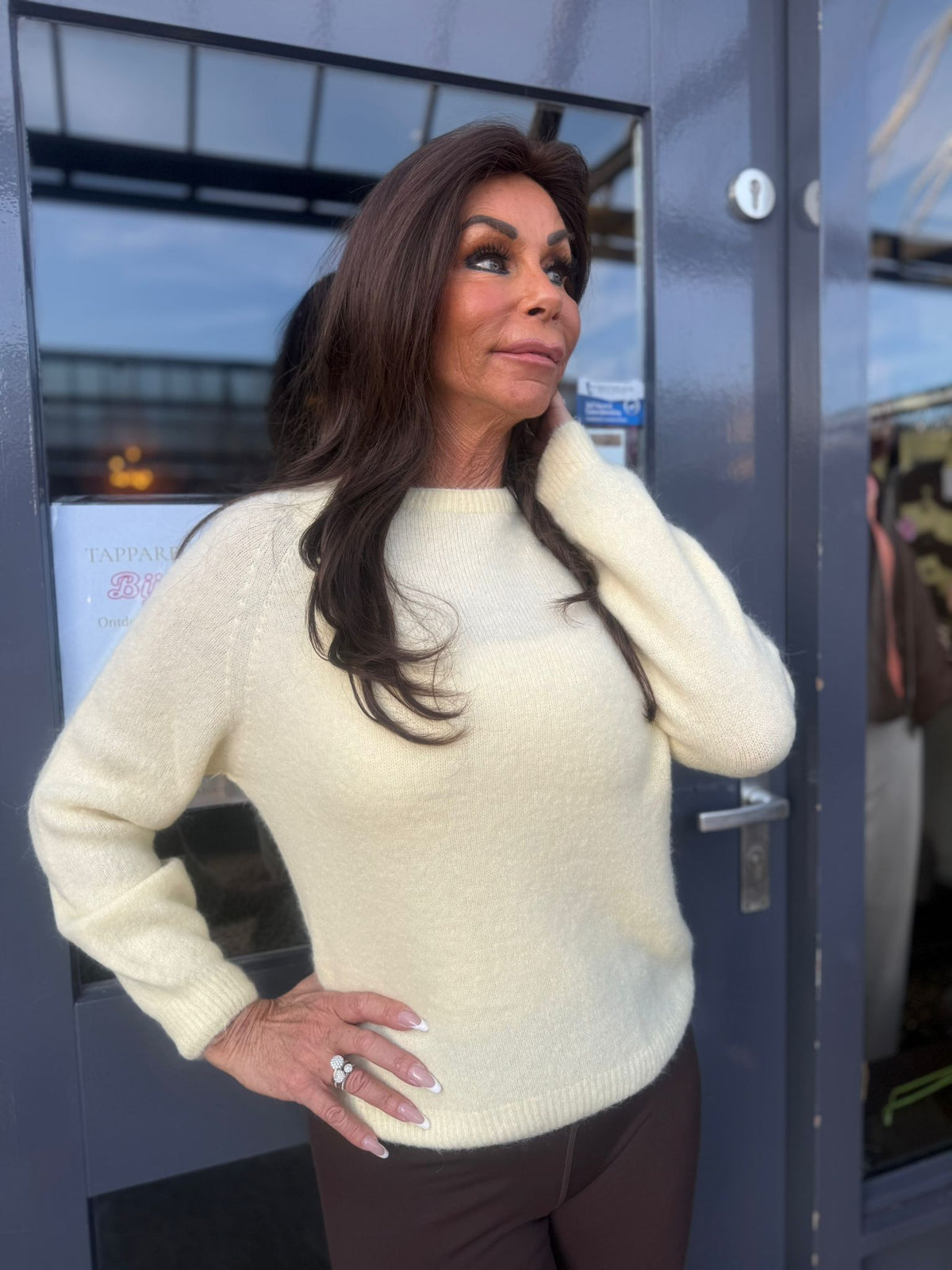 Top lange mouw "Cozy" baby Geel