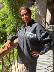 Lange Blouse "Iconic club" zwart