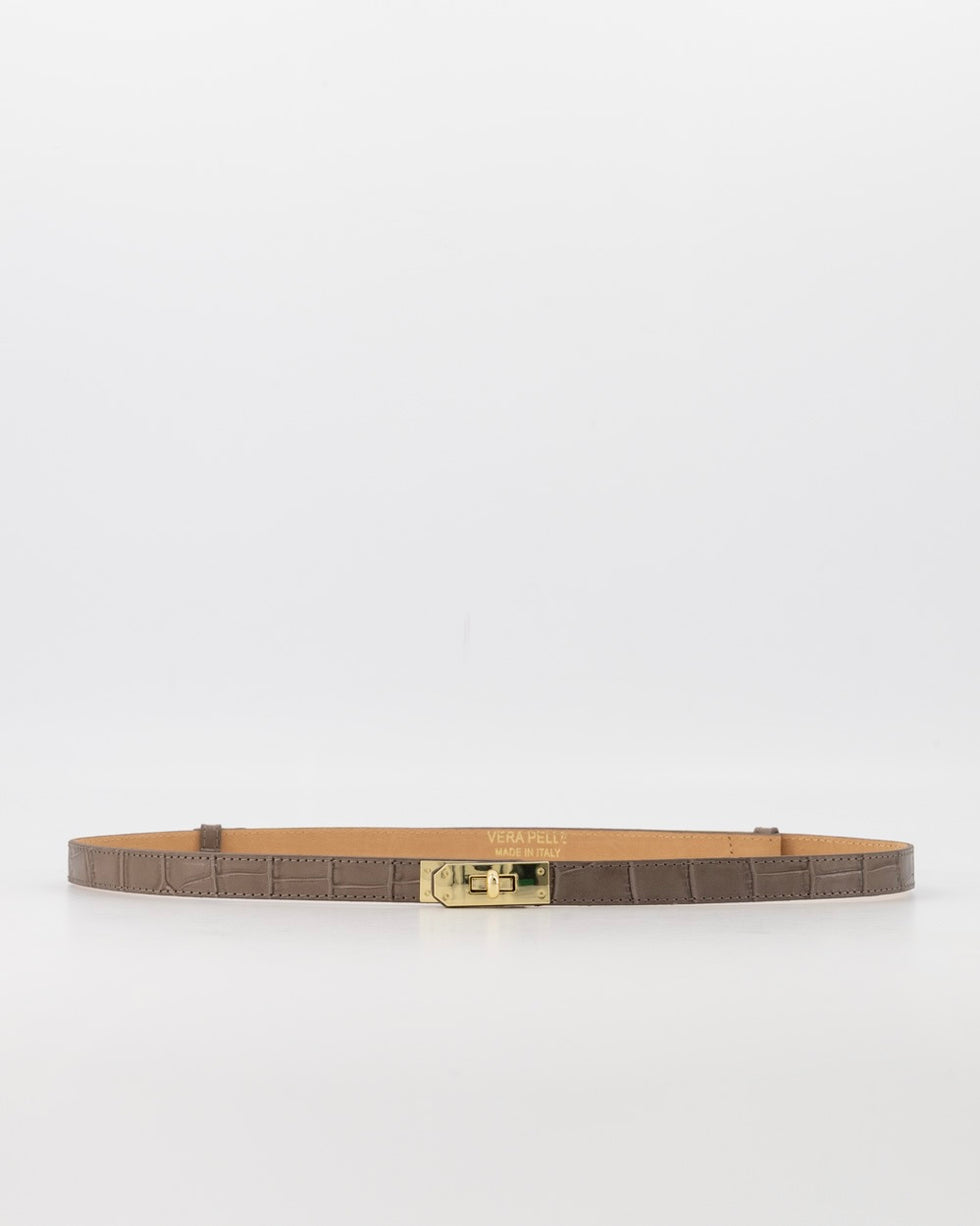 Garcia riem "croco taupe" verstelbaar