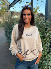 Trui "Amore" Beige / Donkerbruin
