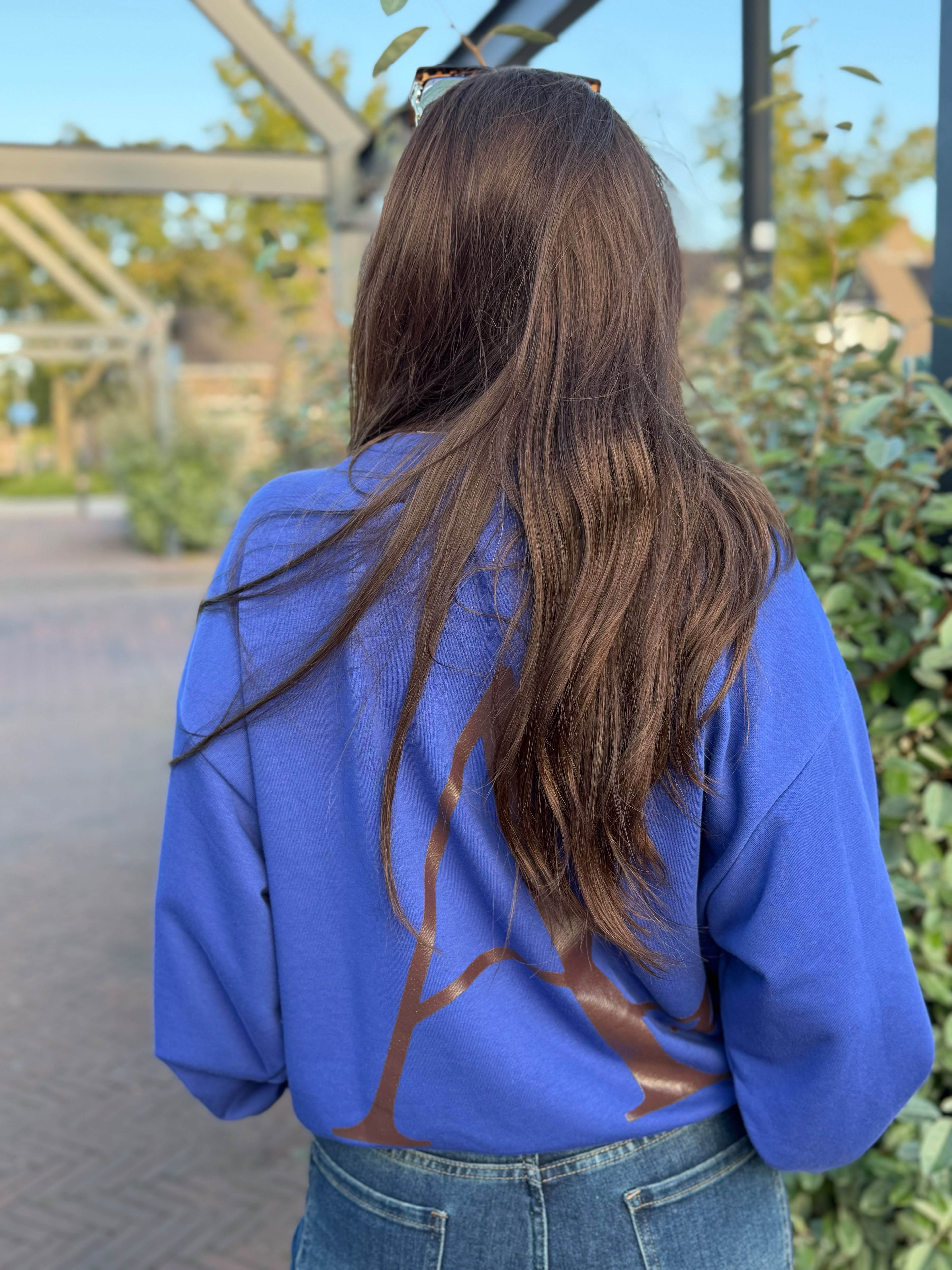 Trui "Amore" Kobalt blauw / Bruin