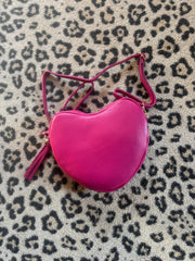 Tas "Hartendiefje" Neon Roze